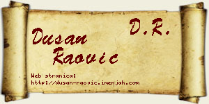 Dušan Raović vizit kartica